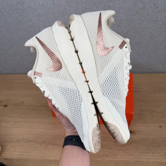 Nike Womens Flex Experience RN 6 Running Shoes Size 11 Sail Metallic Rose Gold - Picture 4 of 13